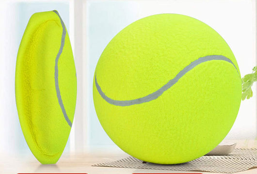 Large 8.5 inch (21.5 cm) yellow tennis ball, ideal for pet play or dog training. - Image 18