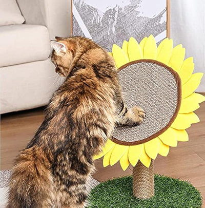 Rascador para Gatos con Poste de Sisal y Diseño Floral Girasol - Image 6