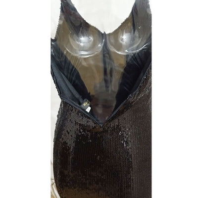 Vestido Slip Escotado con Lentejuelas y Flecos Espalda Descubierta - Image 16
