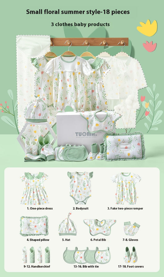 Conjunto de Ropa para Bebé Recién Nacido - Caja Regalo Verano Tela Ligera - Image 6