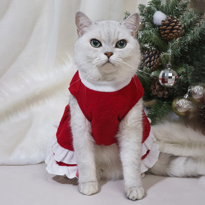 Vestido Princesa Navideño con Moño Polar para Mascotas - Image 8