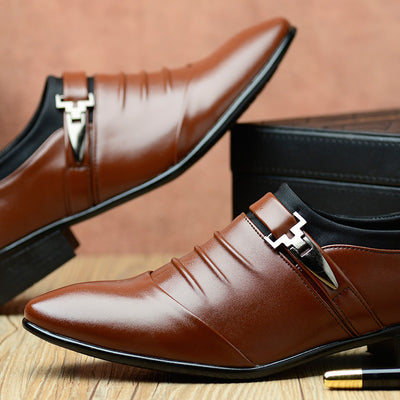 Zapatos Casuales de Negocios Estilo Británico Punta Afilada Tallas Grandes - Image 12