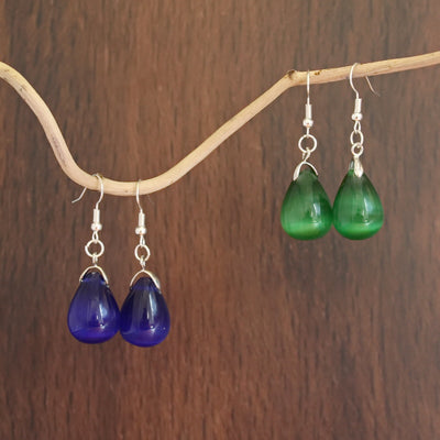 Aretes de Ópalo Natural Gota de Agua Estilo Europeo y Americano - Image 2