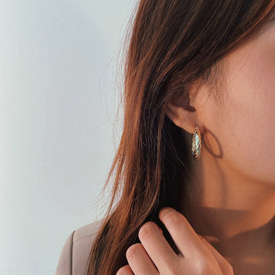Aretes de Plata Pura Estilo Minimalista Lujo Frío - Image 4
