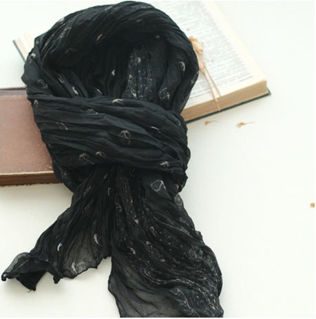 Pañoleta de Algodón y Lino con Estampado Cashew para Mujer - Image 13