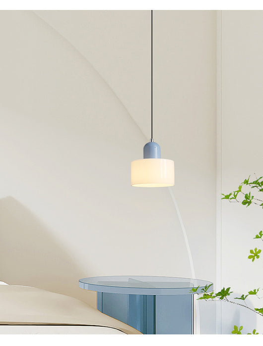 Lámpara Colgante Redonda de Vidrio Crema - Diseño Minimalista - Image 33