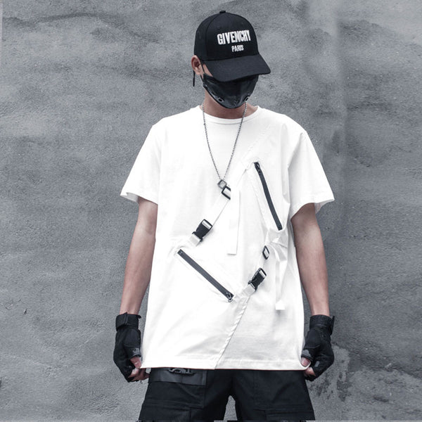 Camiseta Suelta Negra para Hombre - Estilo Street Casual