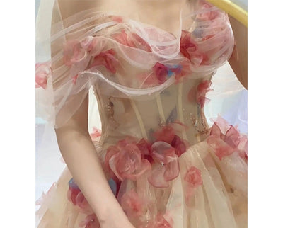 Vestido Rosa Elegante Hombros Descubiertos - Diseño Nupcial - Image 11