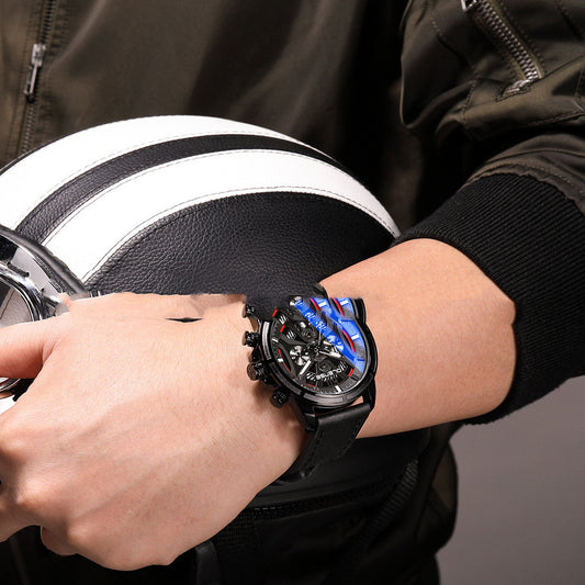 Reloj Casual con Correa Negra Resistente al Agua