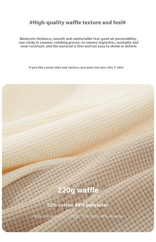 Playera Waffle Contraste Tallas Grandes Manga Corta - Image 12