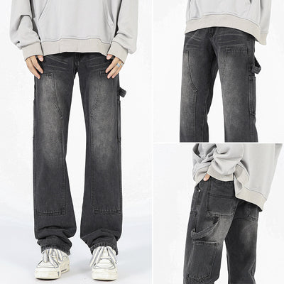 Jeans de Corte Acampanado Estilo Logging Americana para Hombre - Image 5