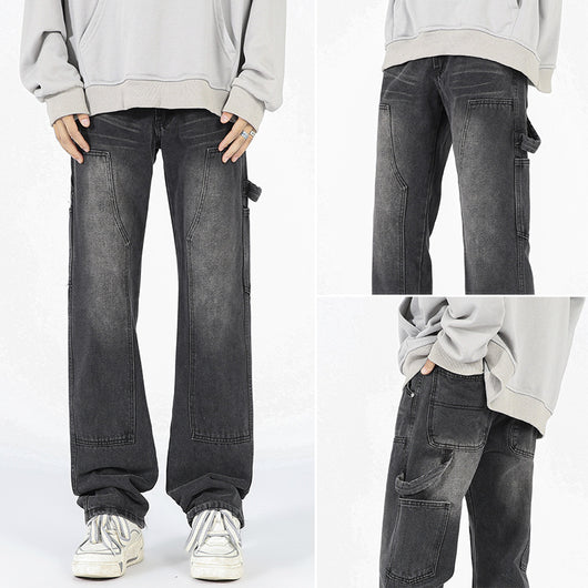 Jeans de Corte Acampanado Estilo Logging Americana para Hombre - Image 5