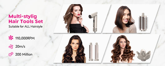 Secador de Cabello 8 en 1 Plegable con Peine de Aire Caliente - Image 16