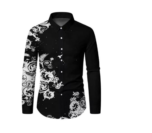 Camisa Casual de Manga Larga con Estampado para Hombre - Image 20
