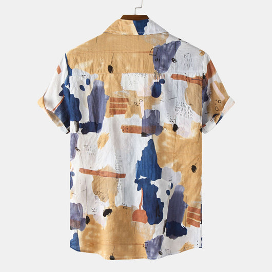 Camisa Casual Hombre Manga Corta Bicolor - Image 10