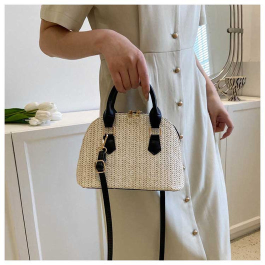 Bolsa Mensajera Tejida Portátil de Estilo Casual - Image 9