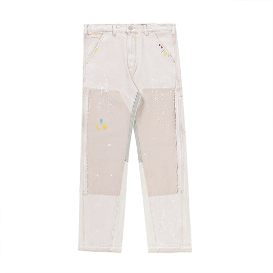 Jeans Hombre Sueltos con Salpicaduras de Pintura - Image 2