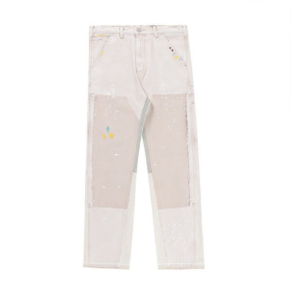 Jeans Hombre Sueltos con Salpicaduras de Pintura