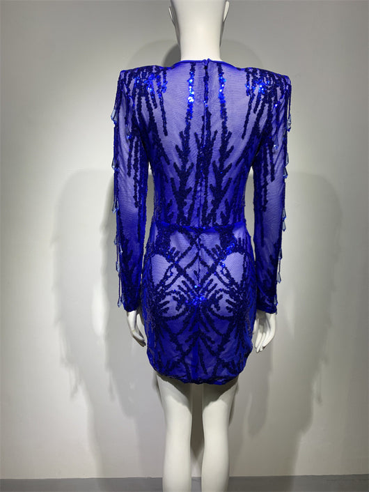 Vestido Bandage Escotado con Detalles Calados - Image 5