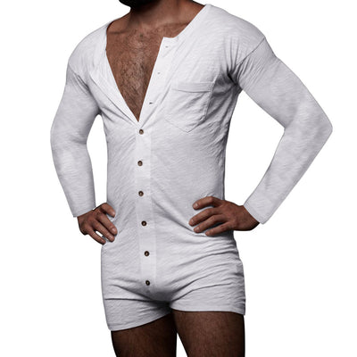 Pijama Enterizo Hombre Liso Cómodo para Casa - Image 3