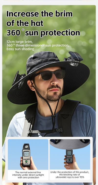 Gorra Pesquera con Ventilador Solar y Batería de Larga Duración - Image 20