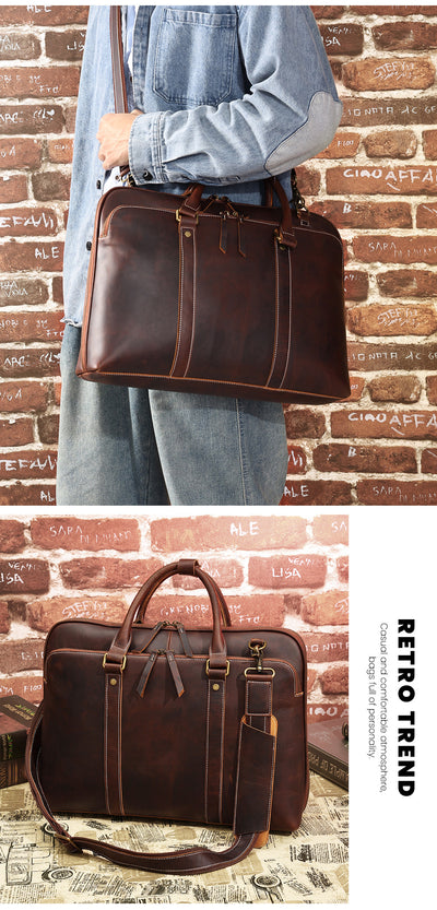 Bolso Mensajero de Cuero Genuino para Hombre - Maletín Ejecutivo Premium - Image 10