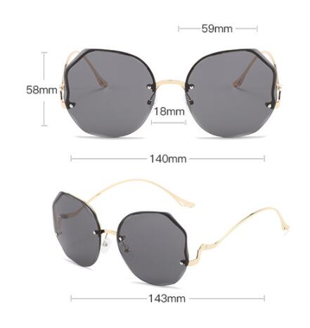 Gafas de Sol Degradado Tan sin Marco con Bordes Cortados - Image 10