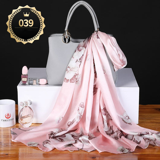 Chal Otoño Invierno Mujer Satén Liso Crepe Elegante - Image 6