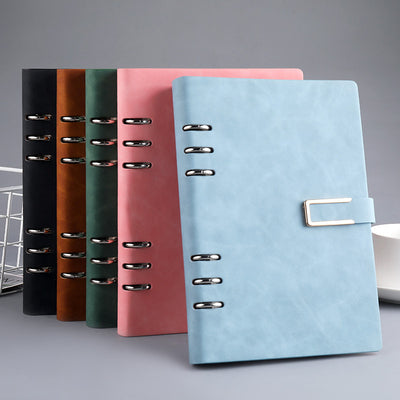 Cuaderno A5 Profesional con Hojas Removibles para Negocios y Reuniones
