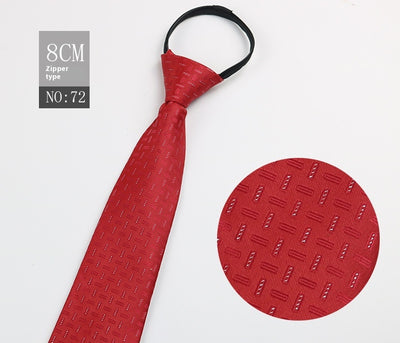 Corbata Negra Rayada Azul con Cierre Rápido - Corbata Ejecutiva Lazy Zip - Image 73