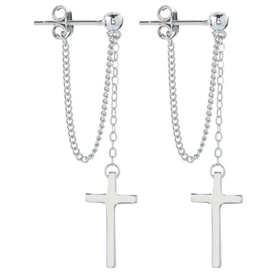 Aretes de Plata 925 con Diseño de Cruz - Image 7