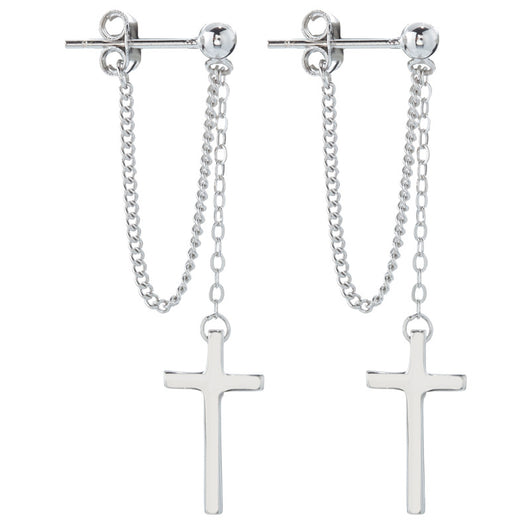 Aretes de Plata 925 con Diseño de Cruz - Image 7