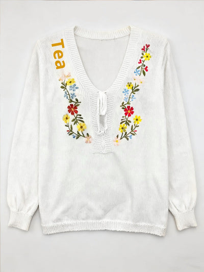 Blusa Floral Artesanal Retro Versátil - Image 12