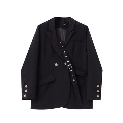 Blazer Mujer Negro Diseño Exclusivo Encaje Casual Oversize - Image 7