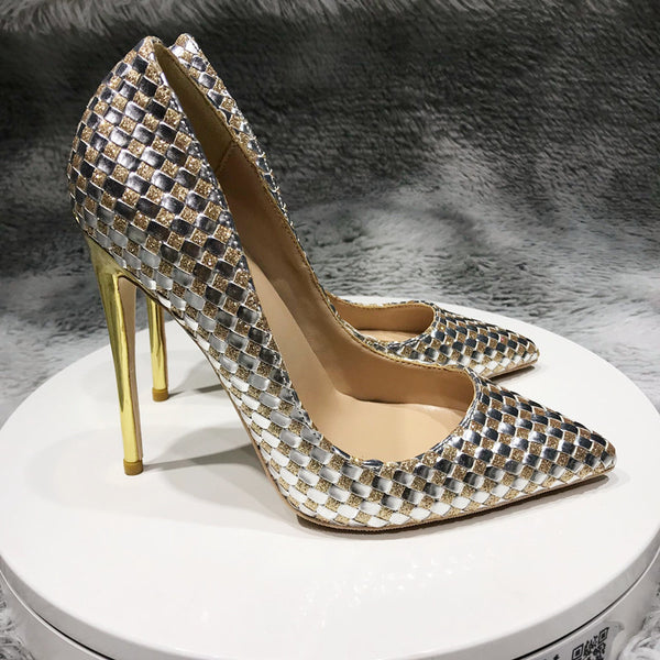 Tacones Tejidos a Juego de 12cm - Elegancia y Comodidad