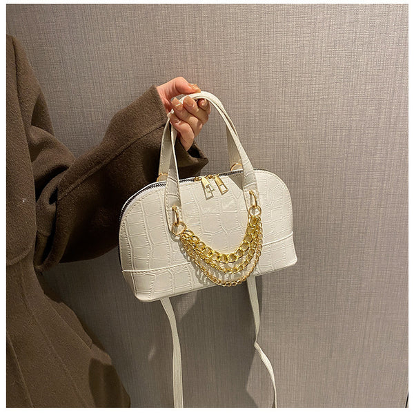 Bolso de Hombro con Patrón de Piedra y Cadena Personalizada - Image 3