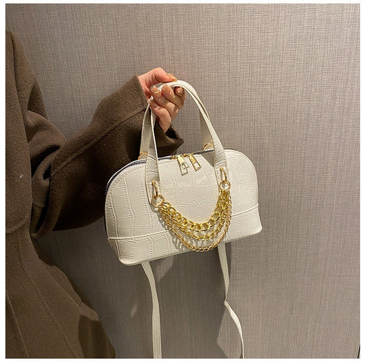 Bolso de Hombro con Patrón de Piedra y Cadena Personalizada - Image 3