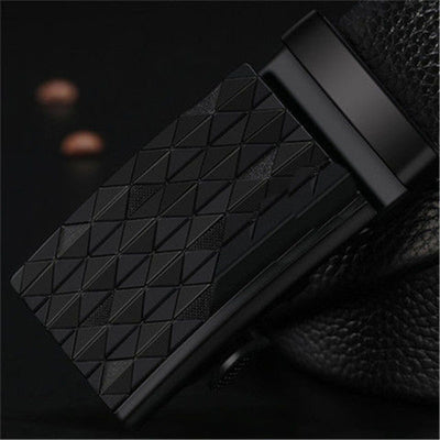 Cinturón Automático Negro Clásico para Hombre - Hebilla de Ajuste Rápido - Image 8