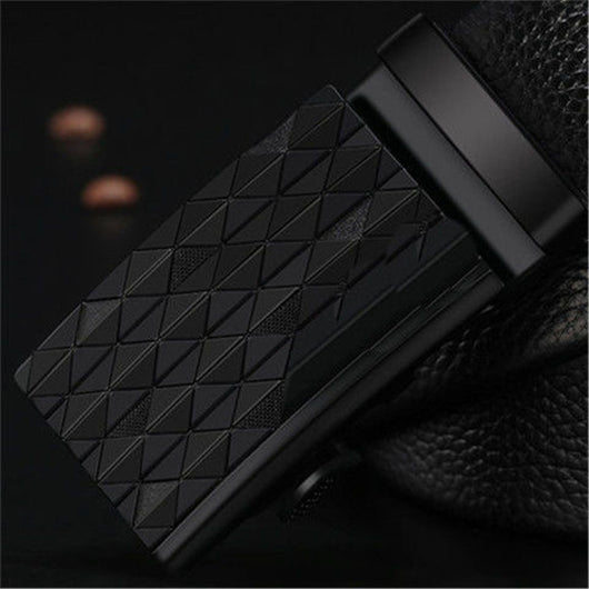 Cinturón Automático Negro Clásico para Hombre - Hebilla de Ajuste Rápido - Image 8