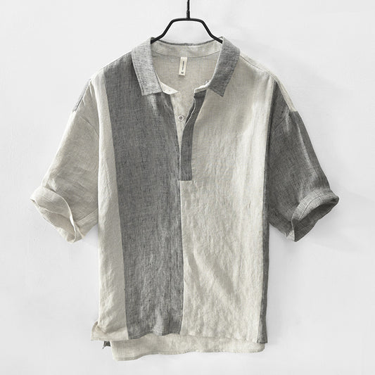 Camisa de Lino para Hombre Manga Corta - Image 2