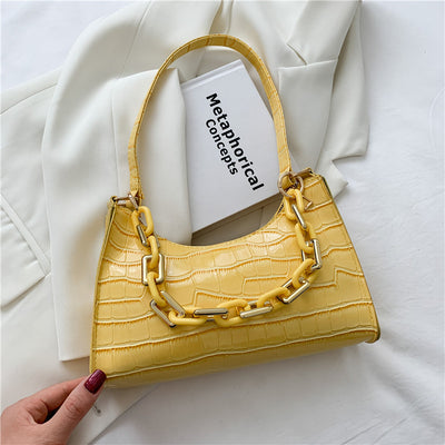 Bolso de Hombro con Textura de Piedra y Cadena para Mujer - Image 10