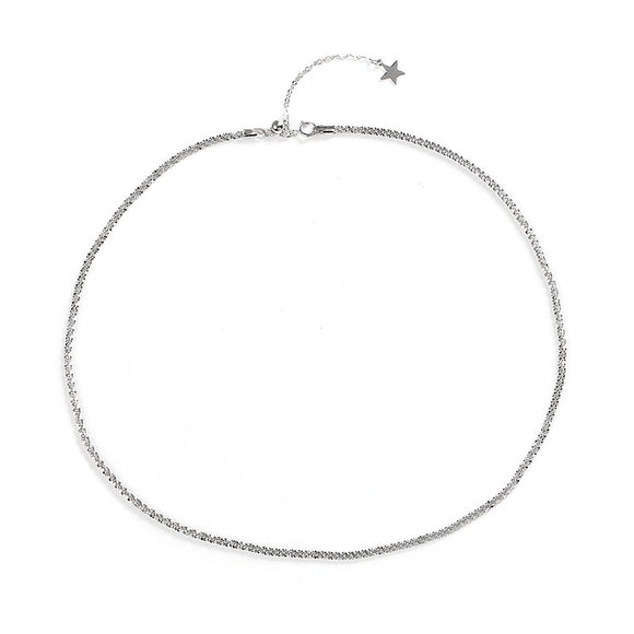 Cadena de Plata Esterlina para Clavícula - Diseño Coreano y Europeo