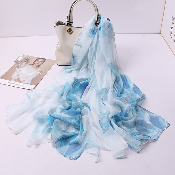 Pañuelo de Tul Qianli Jiangshan Tu para Mujer