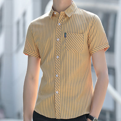 Camisa de Verano para Hombre a Rayas Resistente a Arrugas - Image 6