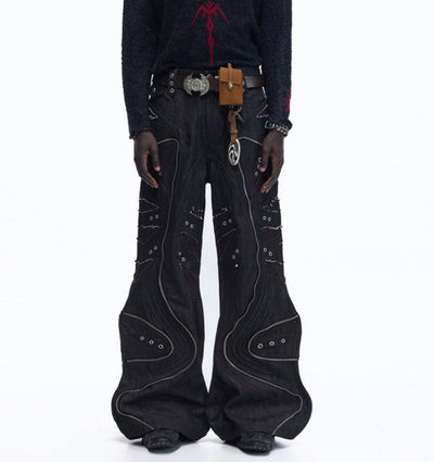 Jeans Negros Aurochs con Costuras Estructuradas - Image 13
