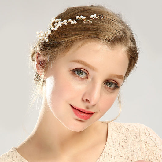 Peine de Cabello Artesanal con Alambre de Cobre y Perlas para Fotografía - Image 7