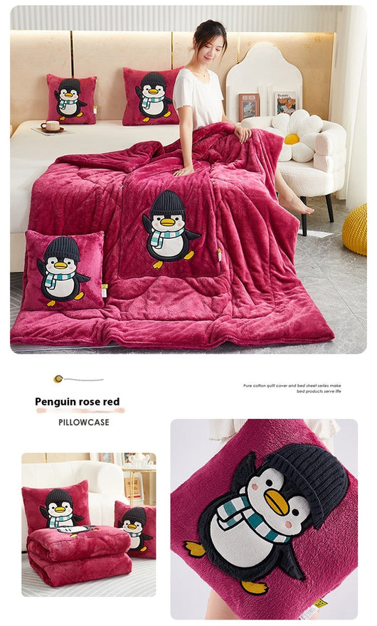 Almohada Manta Térmica Reversible 3D Pingüino - Dos en Uno - Image 24