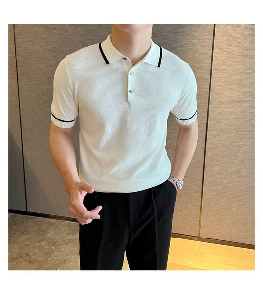 Camisa Suelta de Punto Casual para Hombre - Manga Corta Cómoda - Image 13