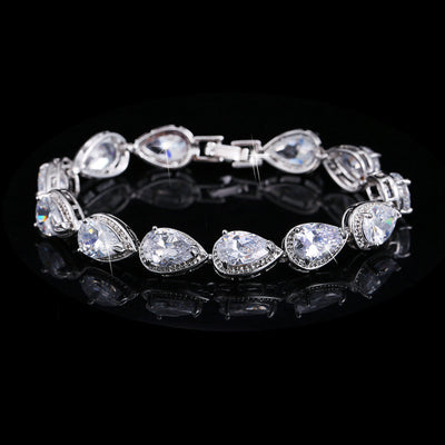 Pulsera de Niña con Zirconia Brillante y Baño de Platino - Image 4