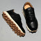 Zapatos Deportivos de Cuero para Hombre con Suela Gruesa y Cordones
